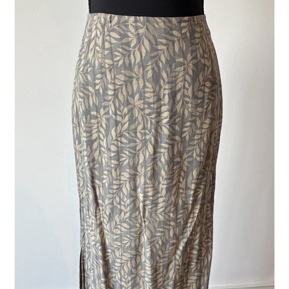 Y2K Banana Republic Womens Silk Midi Skirt Sz 2 Forest Fairy Boho Whimsy - Picture 8 of 15